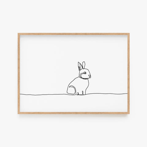 Linear Bunny Print ll