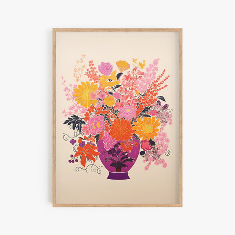 Magenta Vase Print