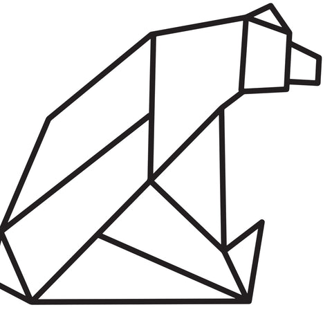 Origami Bear Print