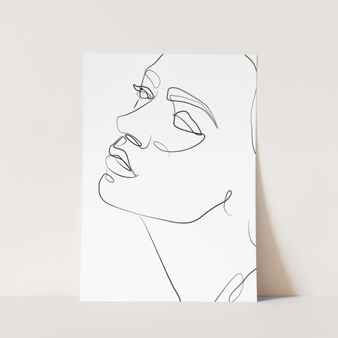 Outline Face Print