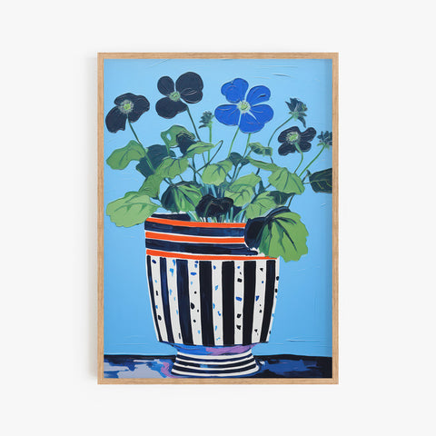 Stripey Vase Print lll
