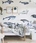 Watercolour Whales - Stickaroo Wall Decor