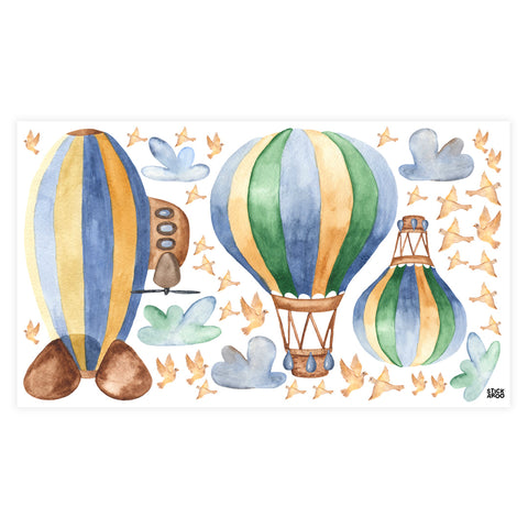 Hot Air Balloons & Birds