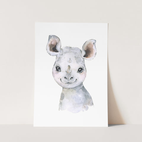 Little Rhino Print