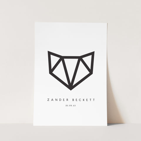 Origami Fox Print