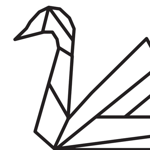 Origami Swan Print