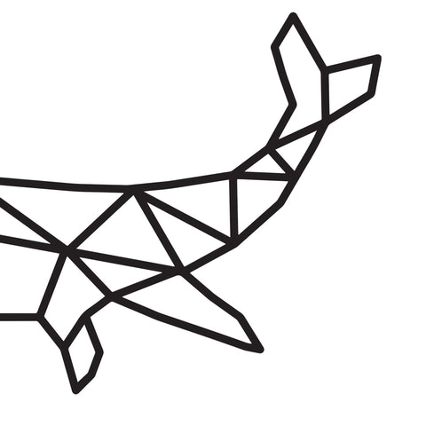 Origami Whale Print