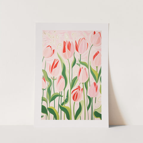 Pink Tulips Print