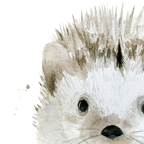 Watercolour Hedgehog Print