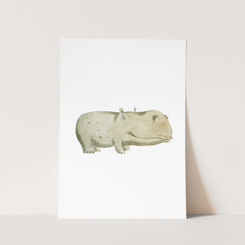 Wildlife Hippo Print