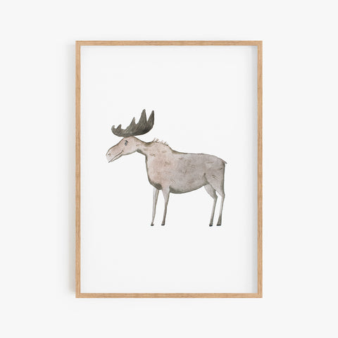 Wildlife Moose Print