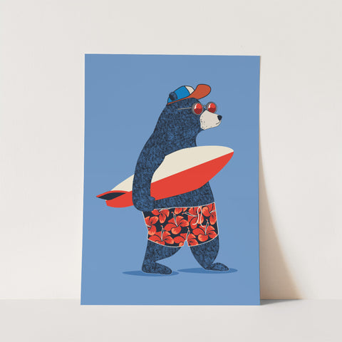 Surf Bear Print