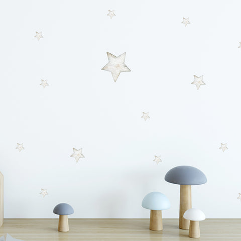 Grey Watercolour Stars - Stickaroo Wall Decor