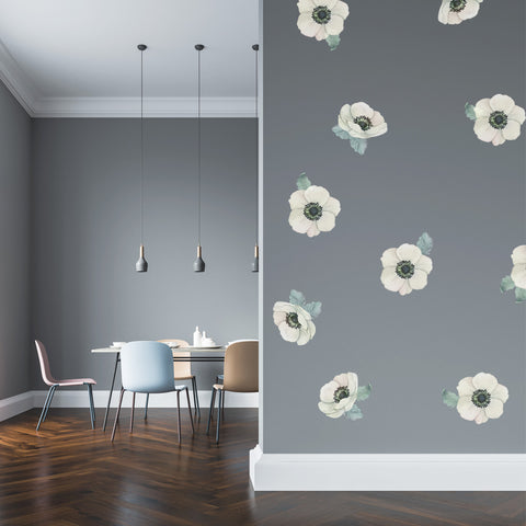 White Spring Flowers - Stickaroo Wall Decor